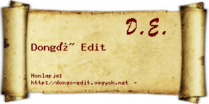 Dongó Edit névjegykártya