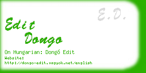 edit dongo business card