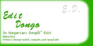 edit dongo business card